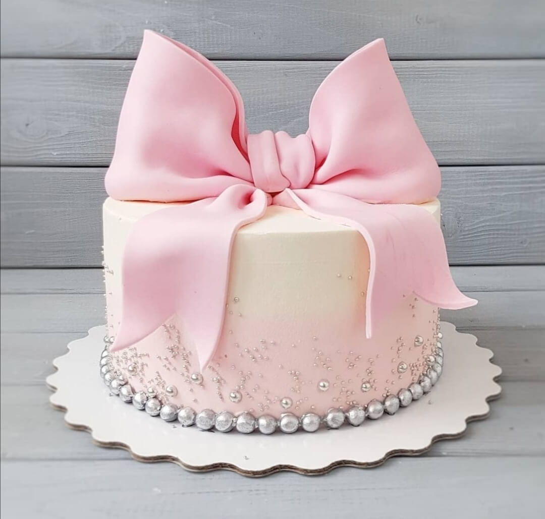 Торт "Розовый бант"